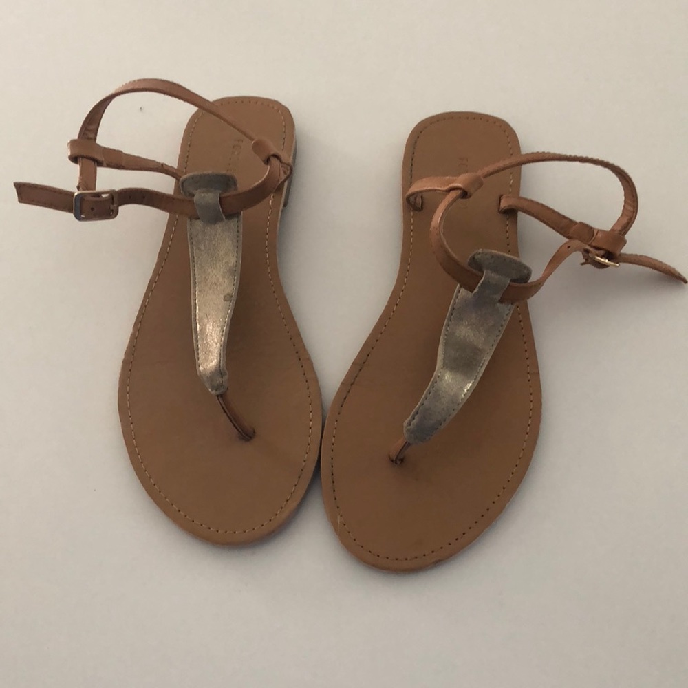 Gold strap sandals